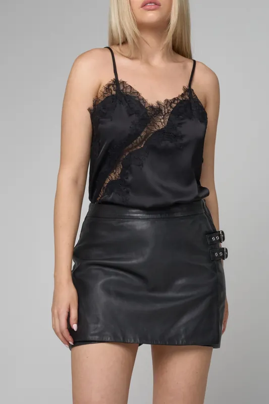 Real Leather Skort - Barneys Originals