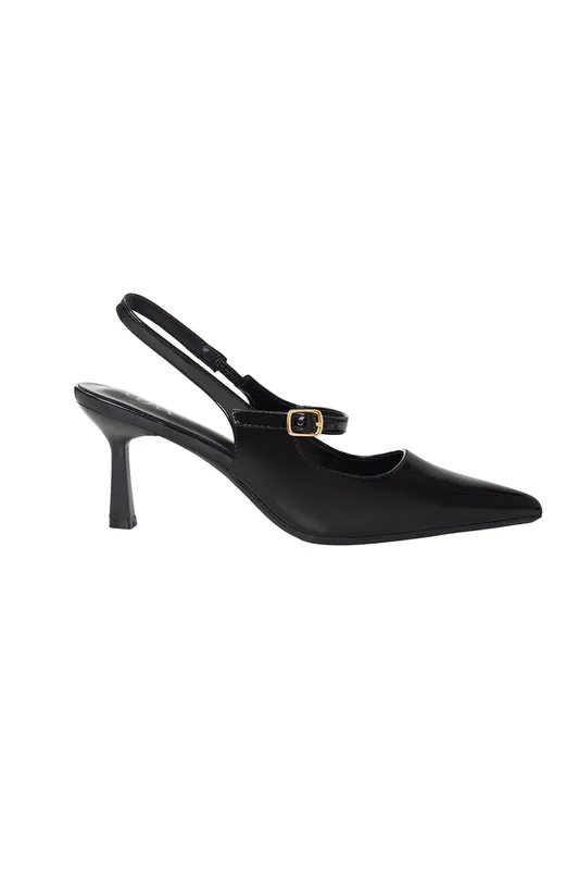 Elegant Pointed-Toe Slingback Heels with Adjustable Instep Strap