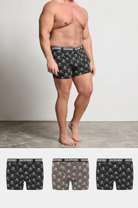 3 Pack Skull Boxers - BadRhino