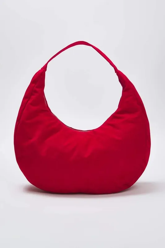 Oversized Padded Hobo Shoulder Bag - WOVCOR