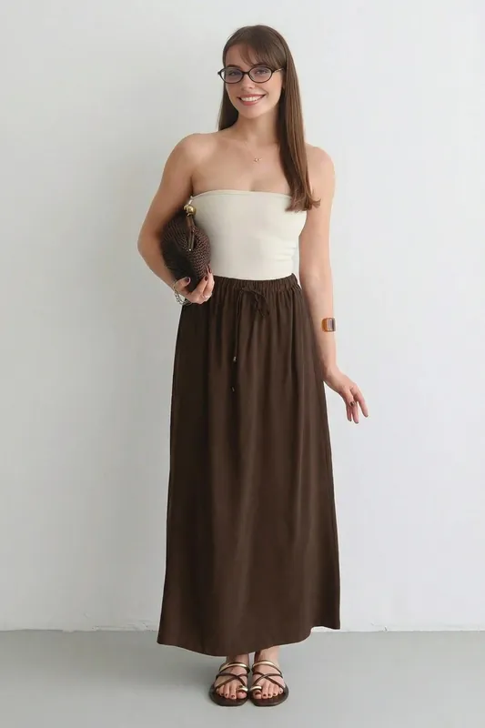 Elasticated Waist Modal Maxi Skirt - WOVCOR
