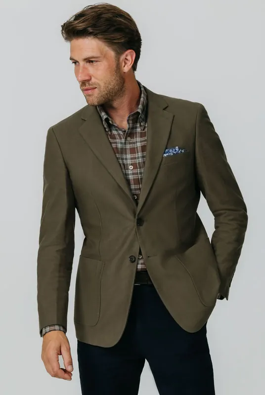 Olive Moleskin Jacket - Dobell