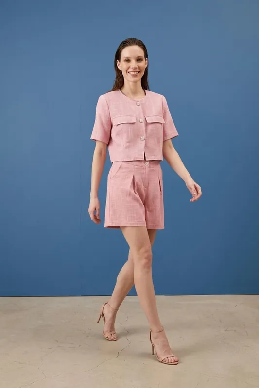 Cotton Poplin Shirt and Shorts Set - MyFashion