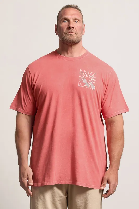 Extra Long Sunset Print T-Shirt