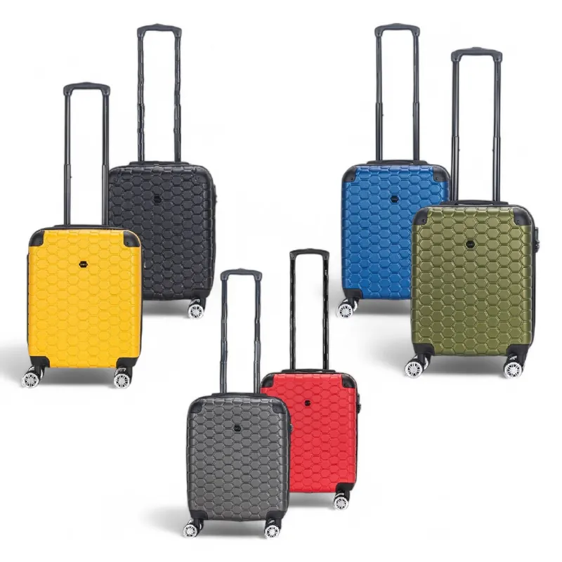 Strong ABS Hardshell Cabin Suitcase 55 x 40 x 20 cm Luggage Suitable for Easyjet, Ryanair - Infinity Leather