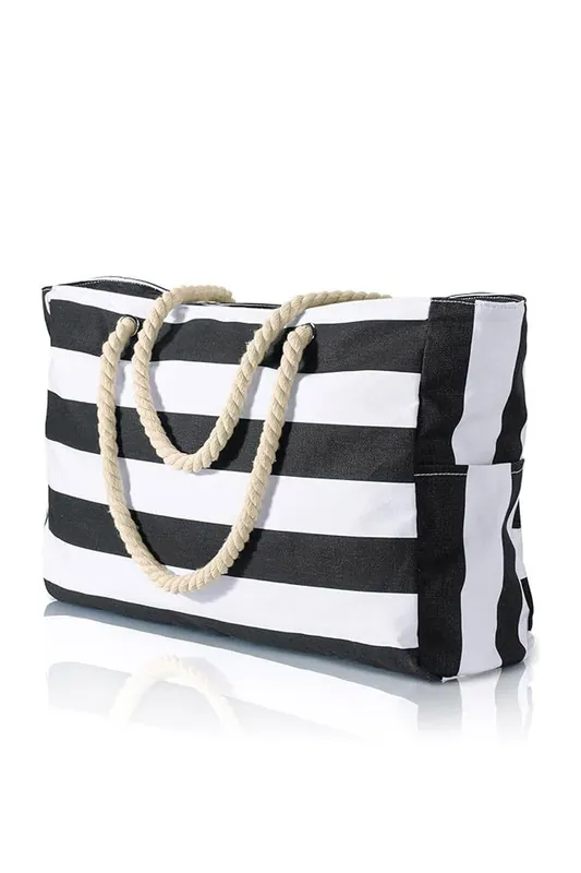 Large Waterproof Beach Tote Bags with Zip and Rope Handle - MODISHION