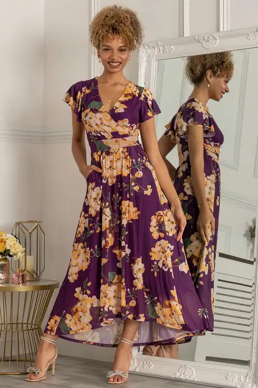 Piper Dip Hem Mesh Maxi Dress - Jolie Moi