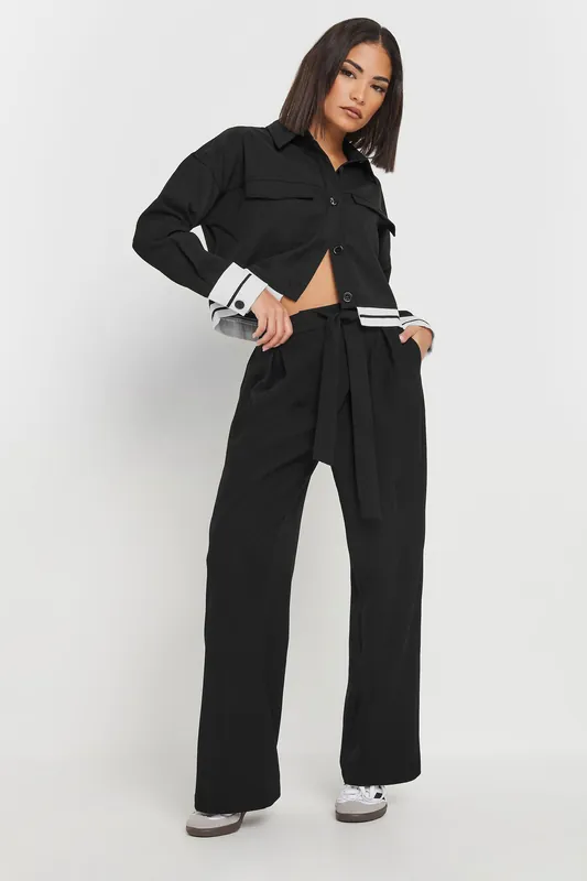 Petite Wrap Belt Trousers - PixieGirl