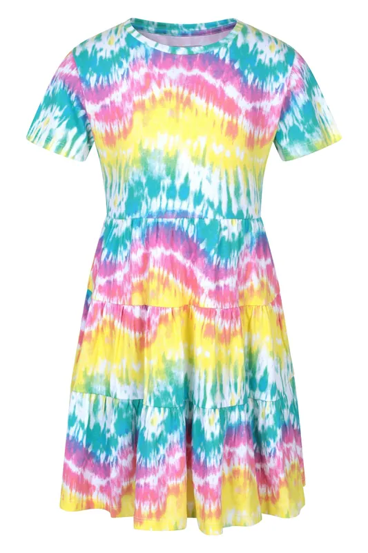 Ava' Short Sleeved Summer Holiday Tiered Dress - Mountain Warehouse