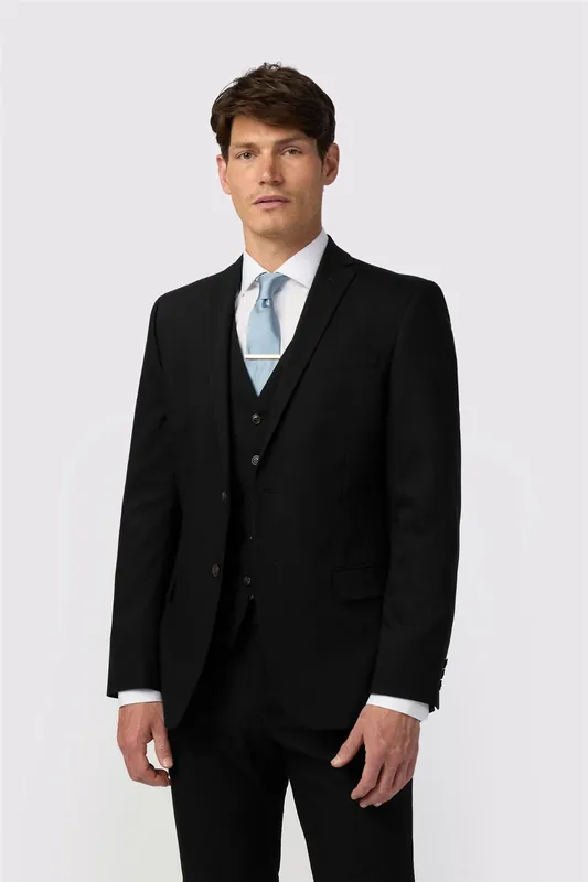 Slim Fit Black Jacket - Antique Rogue