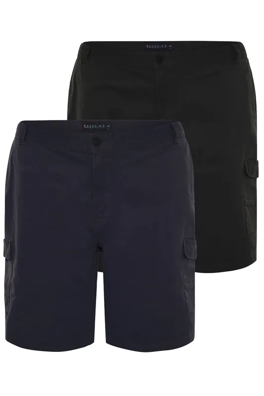 2 Pack Stretch Cargo Shorts - BadRhino