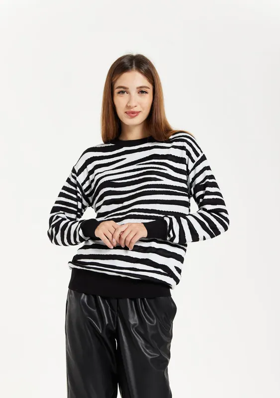 Black & White Zebra Jumper - Liquorish