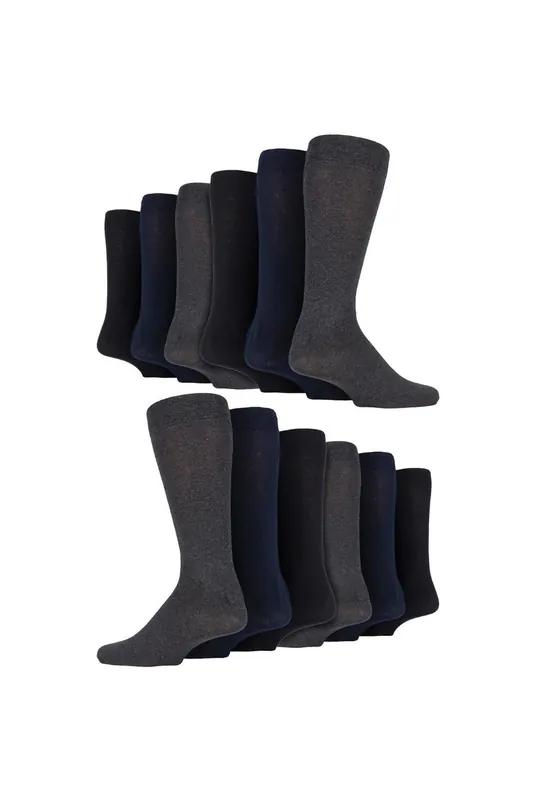 12 Pair Colourful Cotton Striped Patterned Dress Socks - Sock Snob