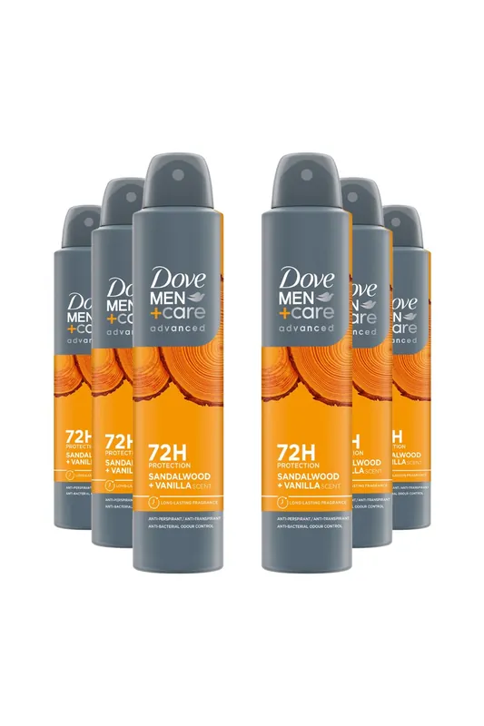 Men+Care Advanced 'Deodorant Spray' 72Hrs Sweat Protection 200ml, 6pk - Dove