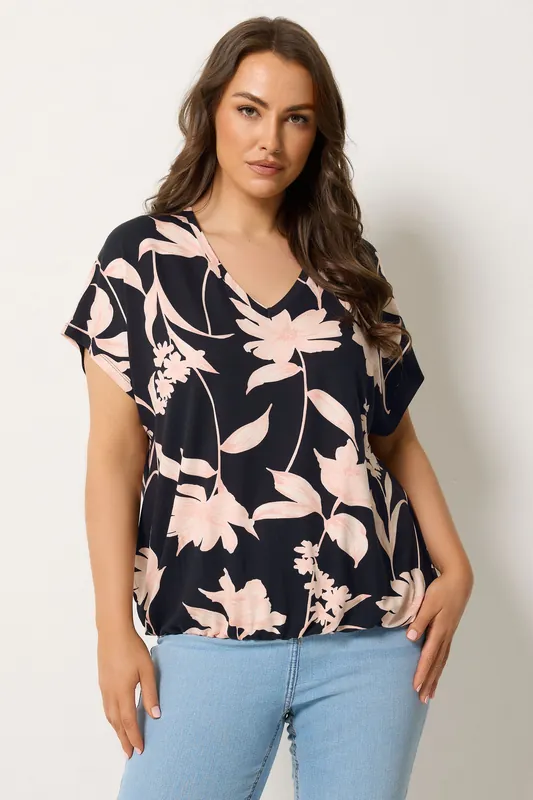 Floral Grown-On Sleeve T-Shirt