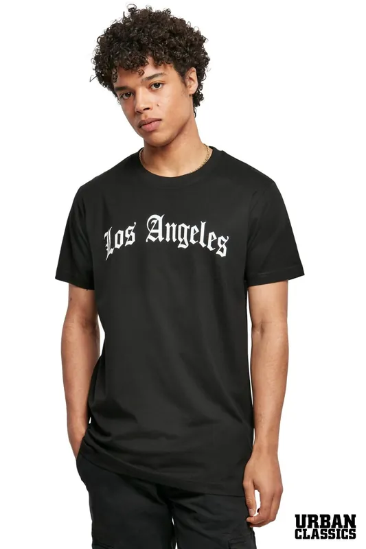 Cotton Crew Neck Short Sleeve Los Angeles Graphic T-Shirt