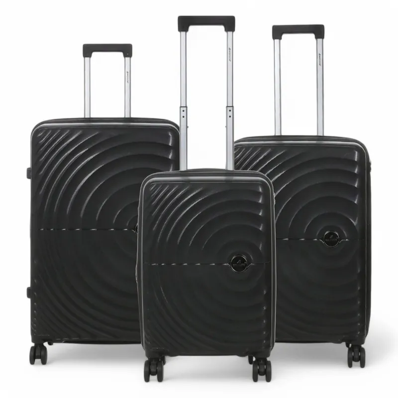 Expandable Hard Shell 8 Wheels Luggage Cabin Suitcase - Infinity Leather