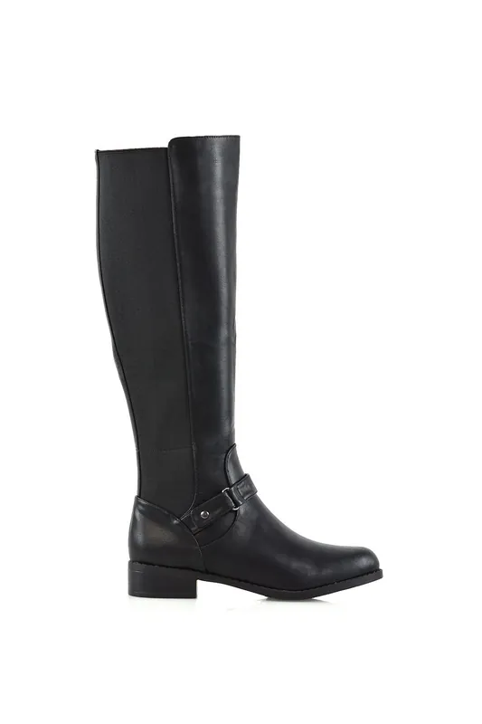 Mikayla' Elasticated Knee High Boots - XY London