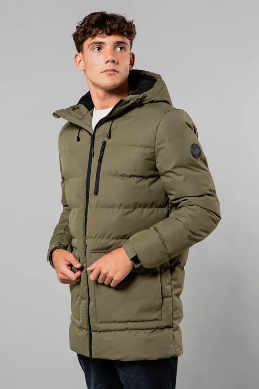 Hooded Padded Parka Jacket with Toggles - Tokyo Laundry