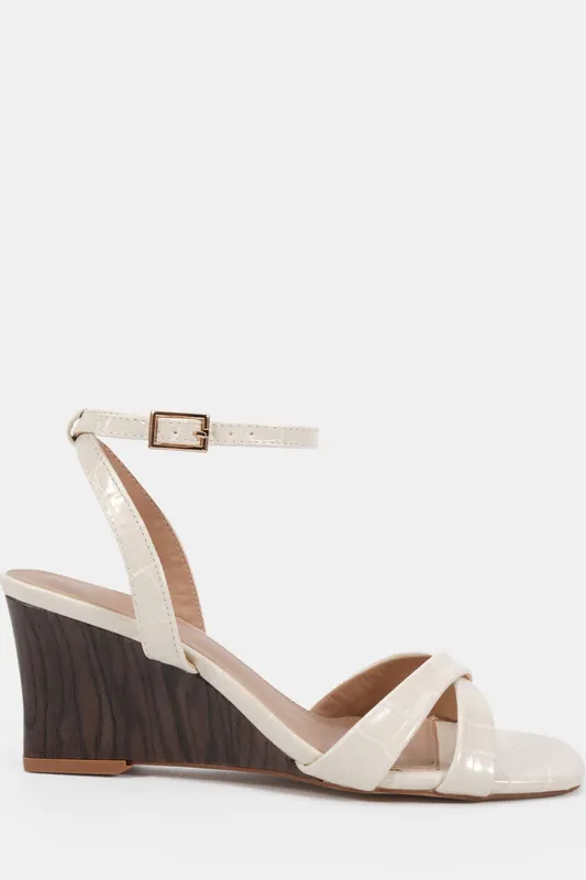 Bexley Cross Front Ankle Strap Wedge Sandal - Novo