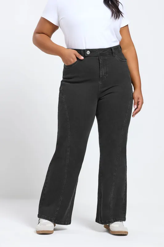 Wide Leg Stretch Jeans - Yours
