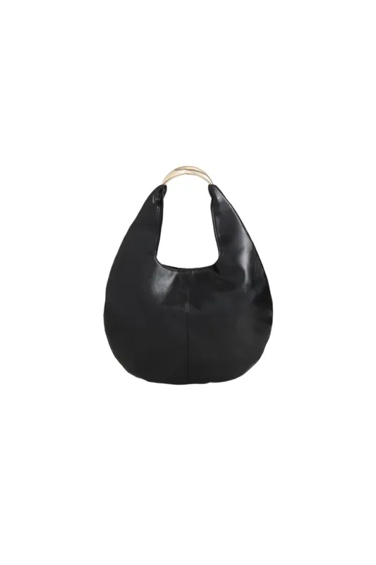 Black Oval Shoulder Bag - Aftershock London