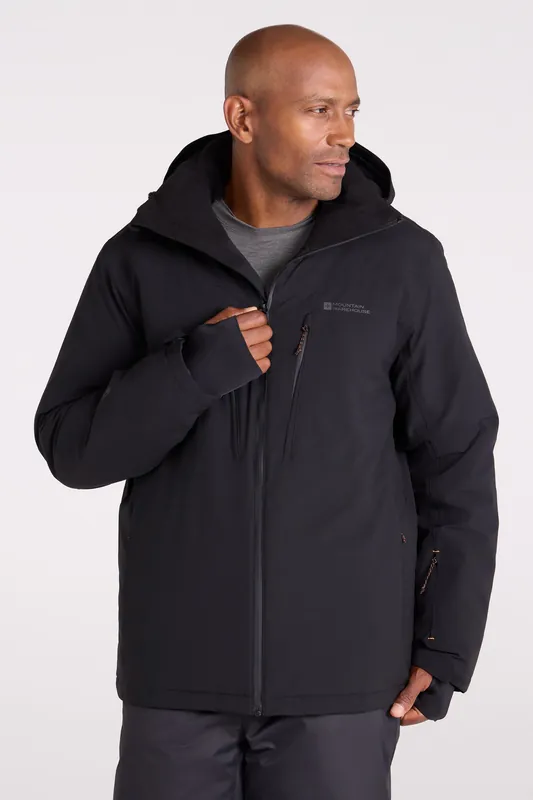 Astro' Waterproof Adjustable Hood Warm Outdoor Winter Ski Jacket - Mountain Warehouse
