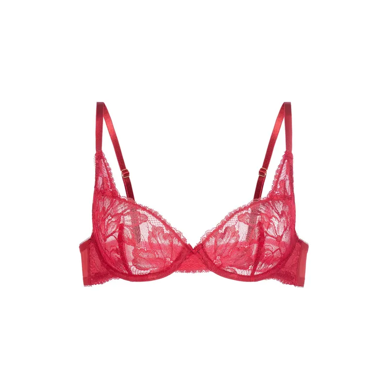 Perfect Lace Red Plunge - Dorina