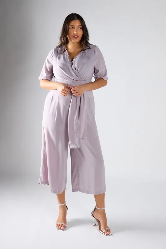 Wide-Leg Cropped Jumpsuit