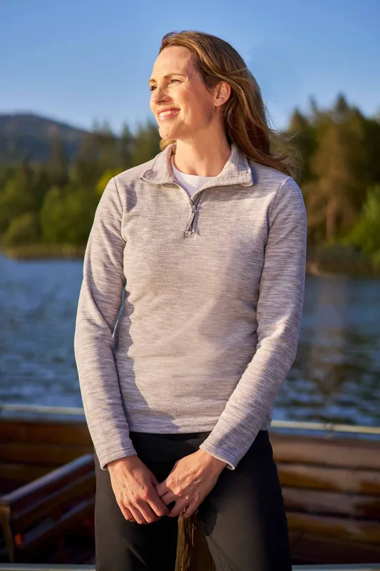 Snowdon Fleece Top Quick Dry Half Zip Jumper - Mountain Warehouse