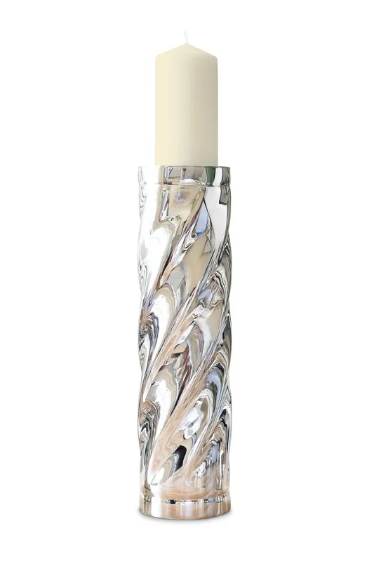 Baroque Pillar Candle Holder in 3 sizes - Silver Editions