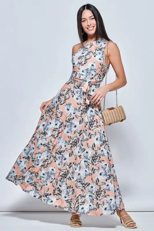 One Shoulder Max Jersey Dress - Jolie Moi