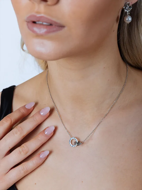 Roman Numeral Necklace in Silver - SVNX
