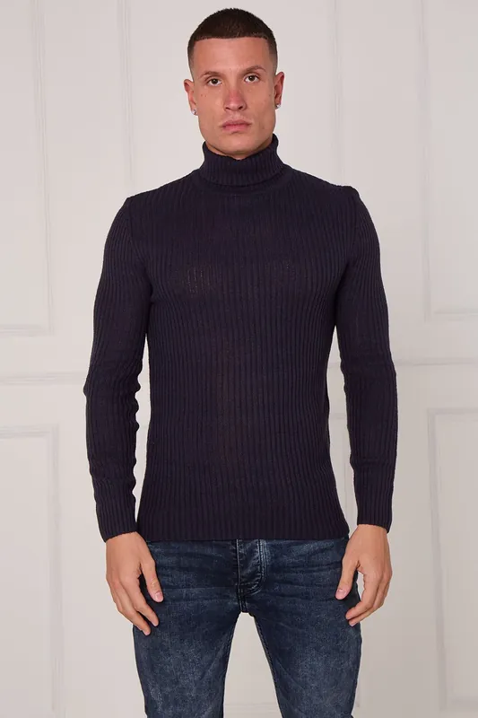 Ribbed Turtleneck Jumper - ELAINA FASHION
