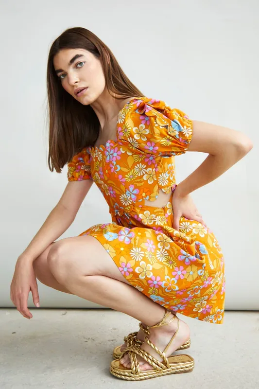 Empire Line Cut out Dress - Shnoo