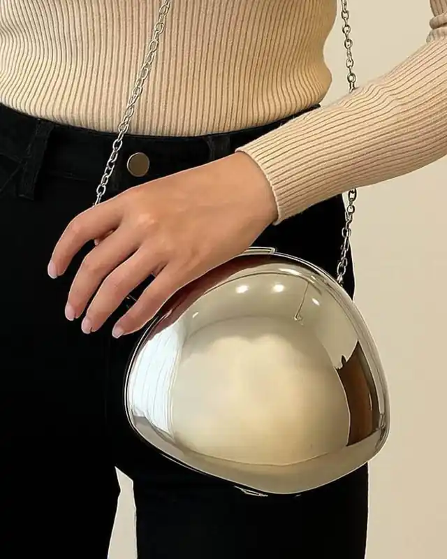Mirror Evening Prom Party Clutch Handbag Bag - AJVANI