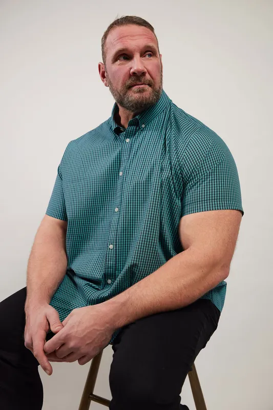 Gingham Check Short Sleeve Shirt - BadRhino