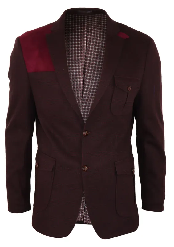 Wool Tweed Jacket Hunting Check - TruClothing
