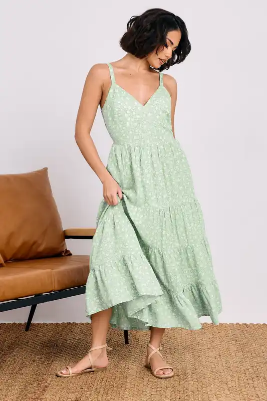 Petite Floral Midi Dress - PixieGirl