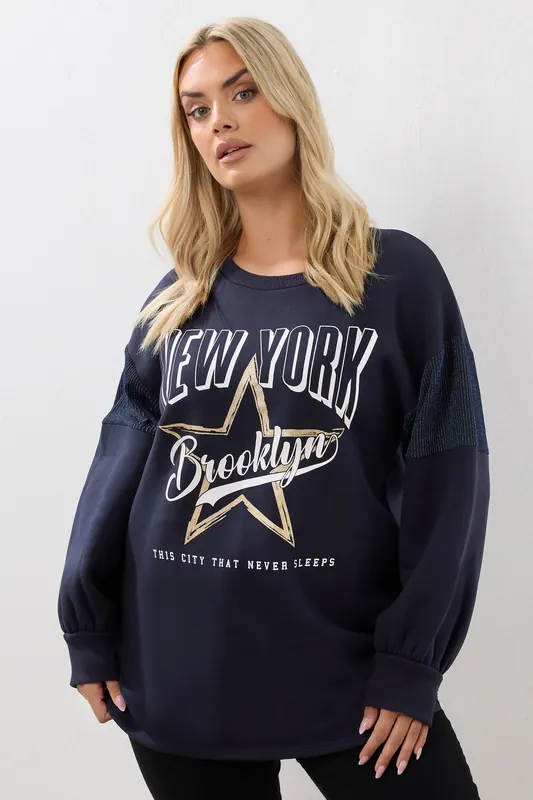 New York' Slogan Sweatshirt - Yours