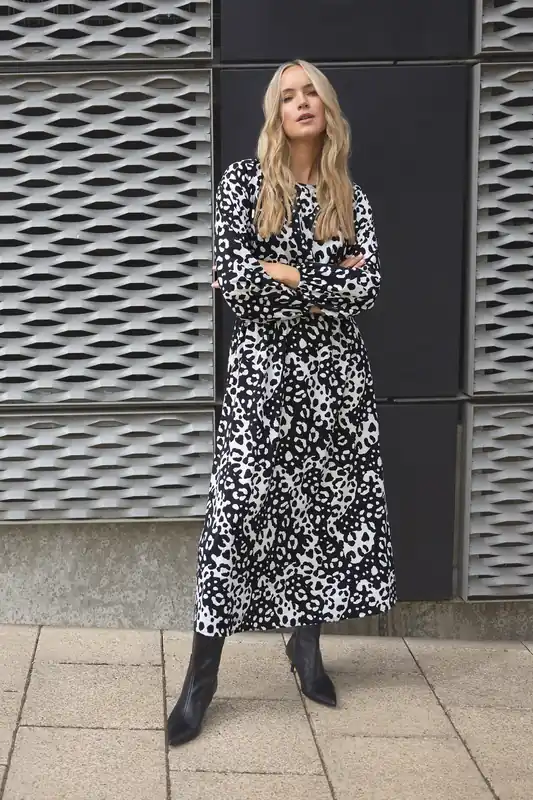 Tall Monochrome Animal Print Dress - Long Tall Sally