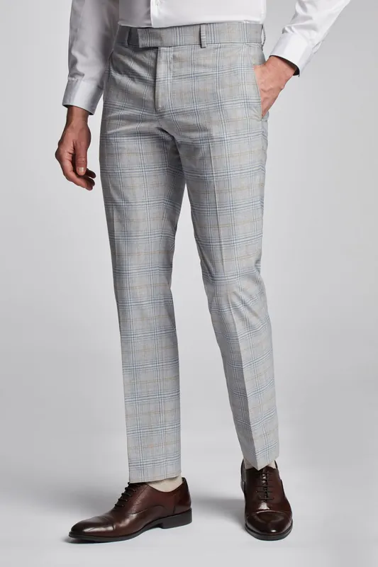 Pale Putty Check Trousers - Antique Rogue