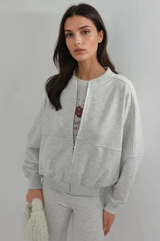 Relaxed Fit Full-Zip Sweatshirt