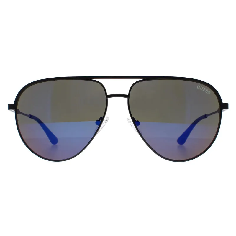 Aviator Black Blue Mirrored GF5083 - Guess