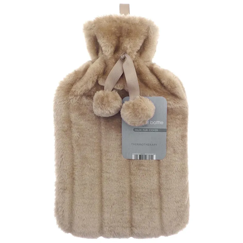 Luxurious Faux Fur Hot Water Bottle - HomeSpace Direct