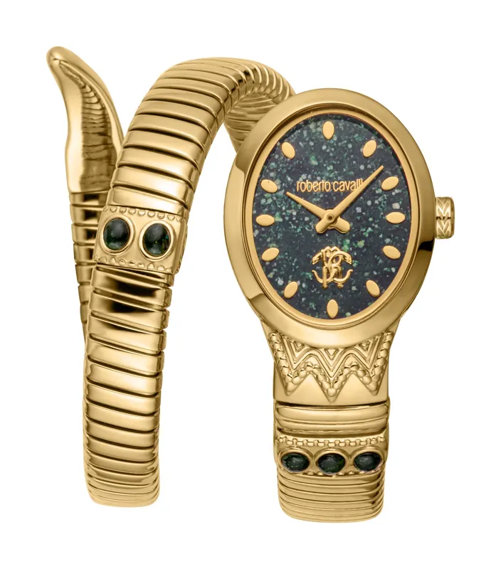 Roberto Cavalli Women's Snake Stainless Steel Gold watch