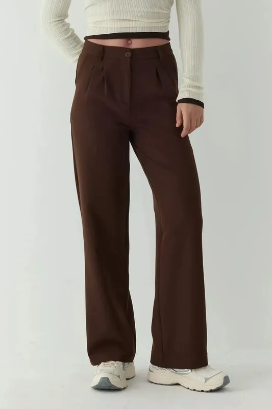 Wide Leg Casual Trousers - Hiccup