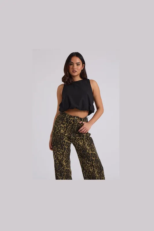 Open Back Bubble Hem Top - Urban Bliss