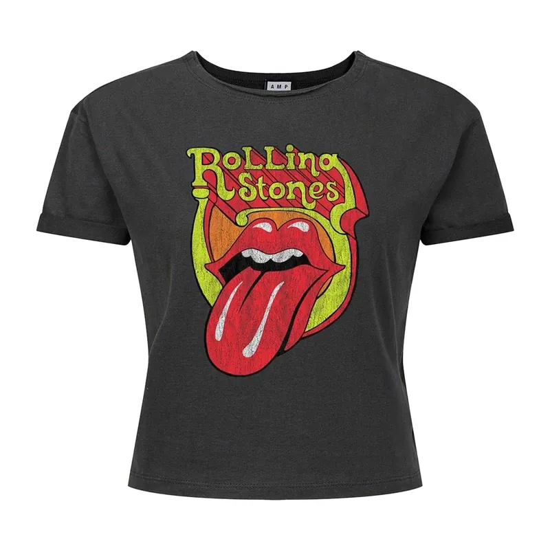 Bootleg Tongue The Rolling Stones Crop T-Shirt