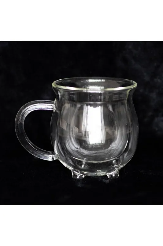 Clear Double Walled Glass Cauldron Mug - KDMD